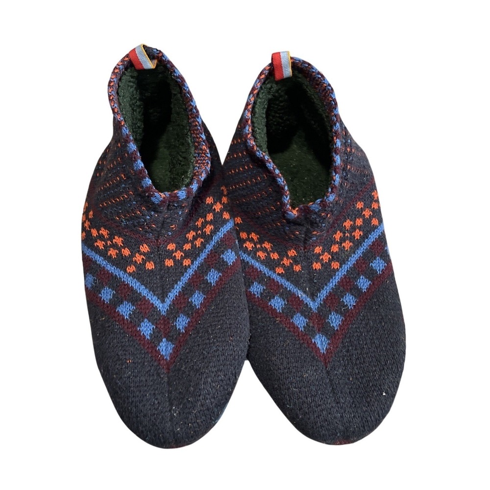 BOMBAS Mens‎ Slipper Grippers Blue Fair Isle XL (13+) Pre-owned